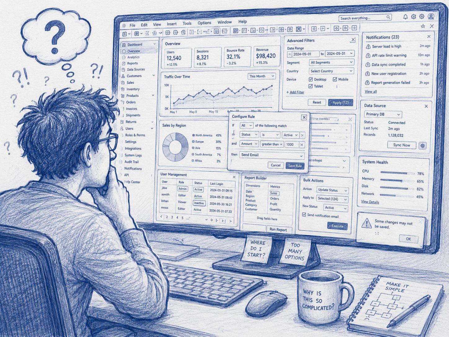 SaaS product workflow visualization